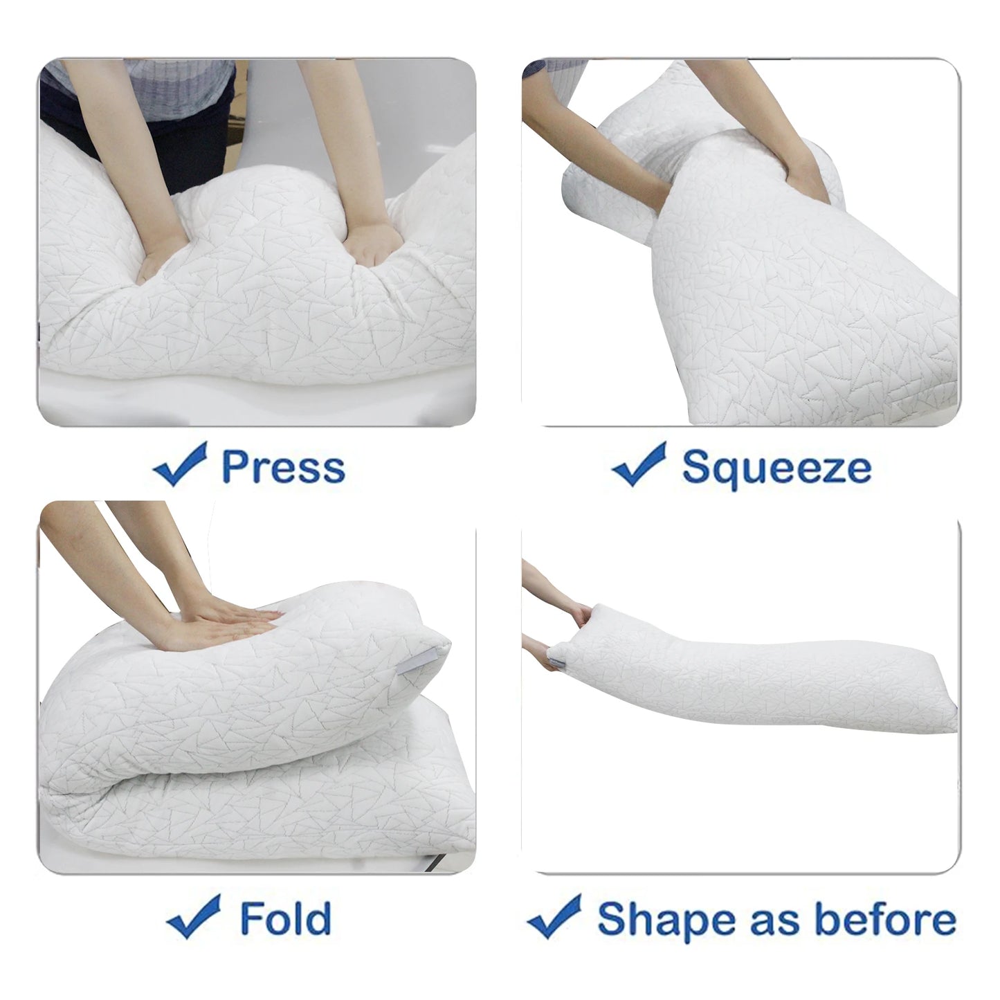 Memory Foam Body Pillow For Adults For Restful Sleep