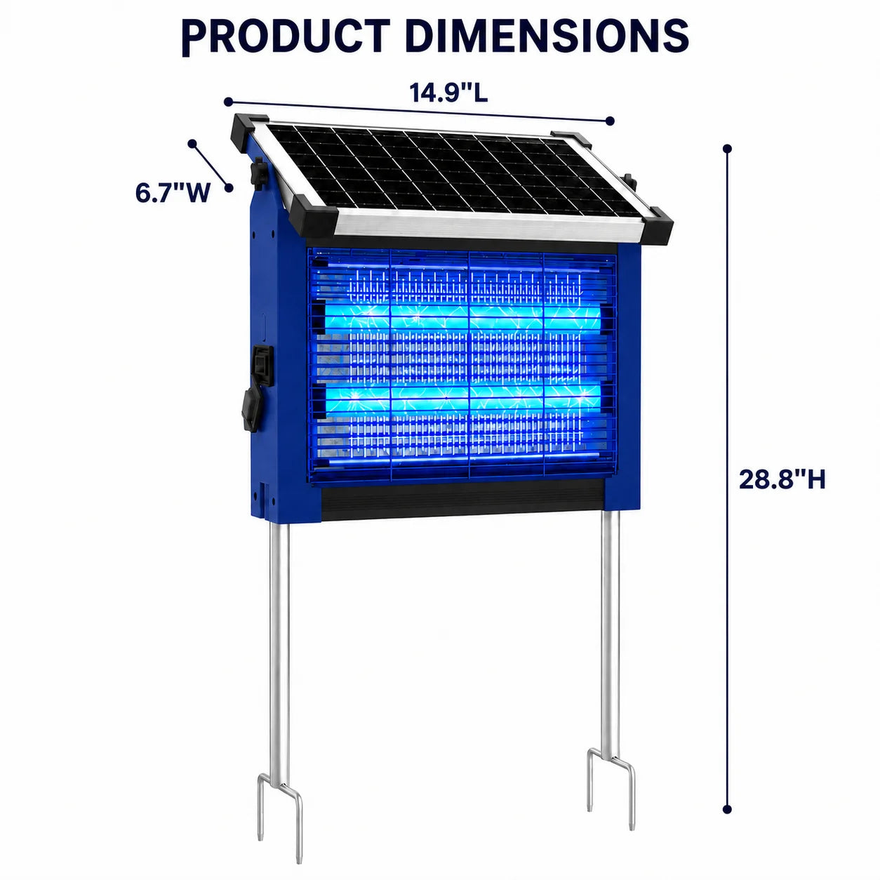 Solar Bug Zapper Outdoor Waterproof Cordless Mosquito Zapper For Patio