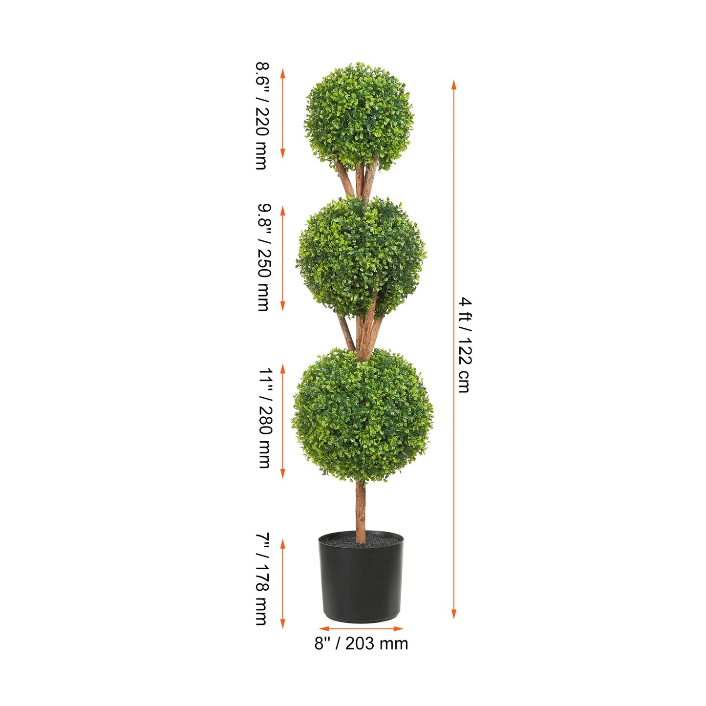 NONECN Boxwood Tower Topiary Spiral Artificial Plant