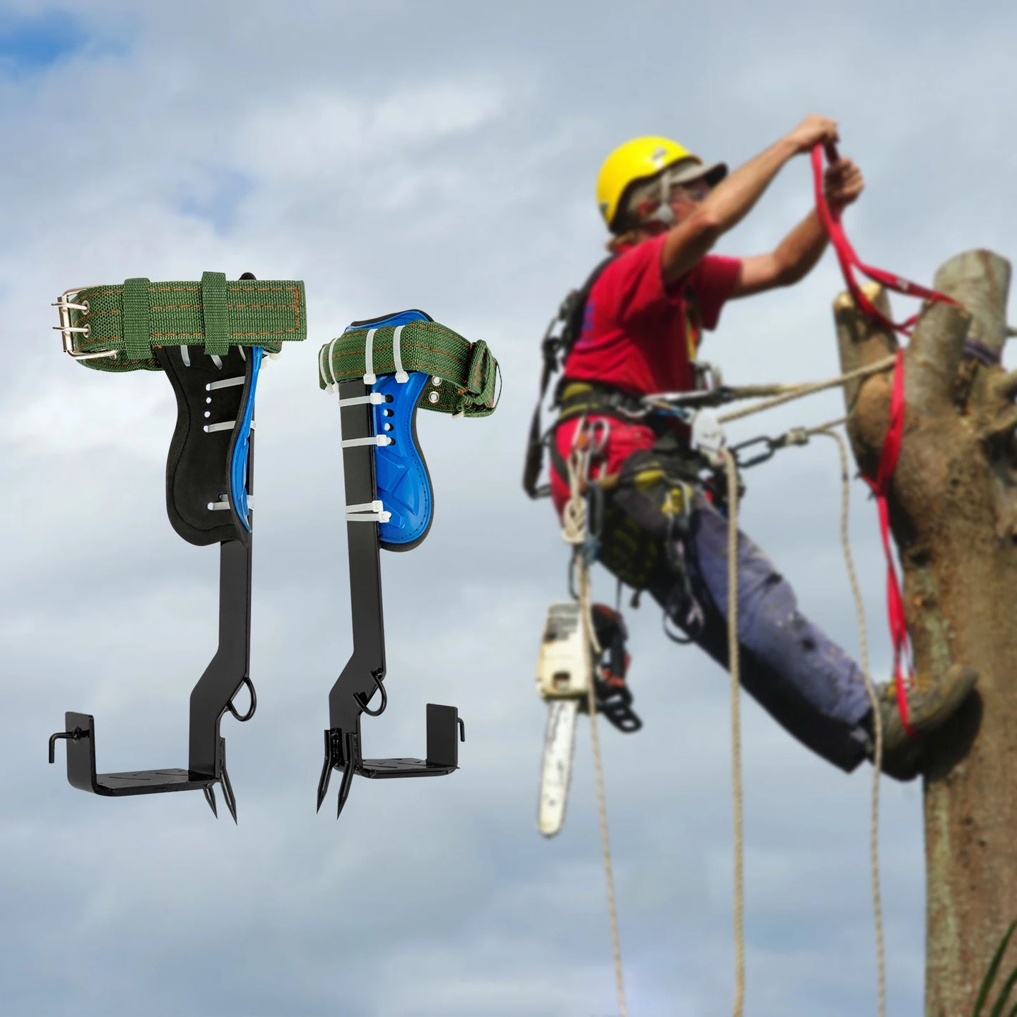 Tree Climbing Spikes Set With Belt And Rope For Arborists