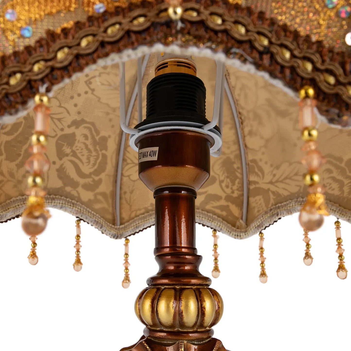 Bymaocar European Gold Table Lamp With Push Button Switch