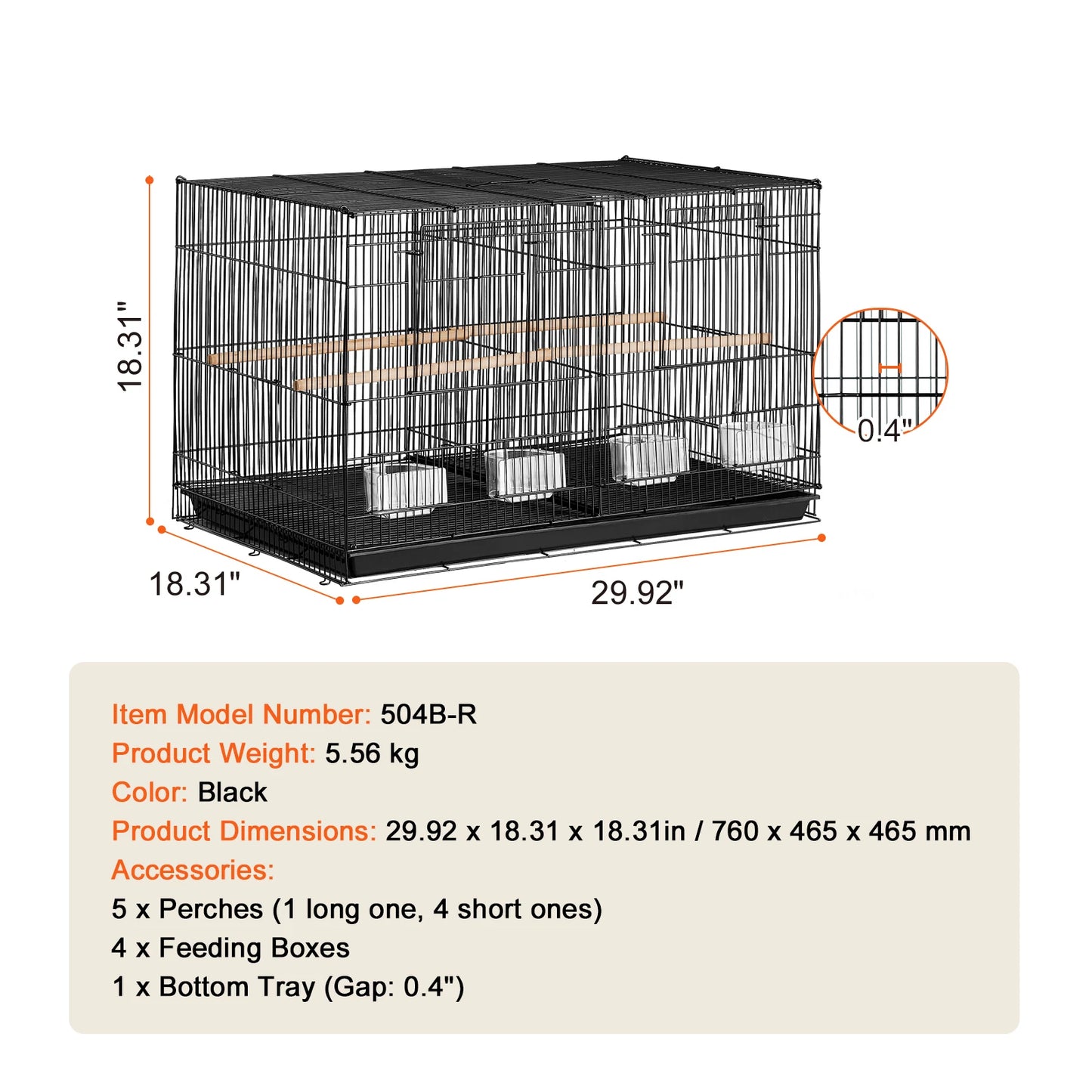 SucceBuy In Flight Bird Cage With Divider And Travel Handle