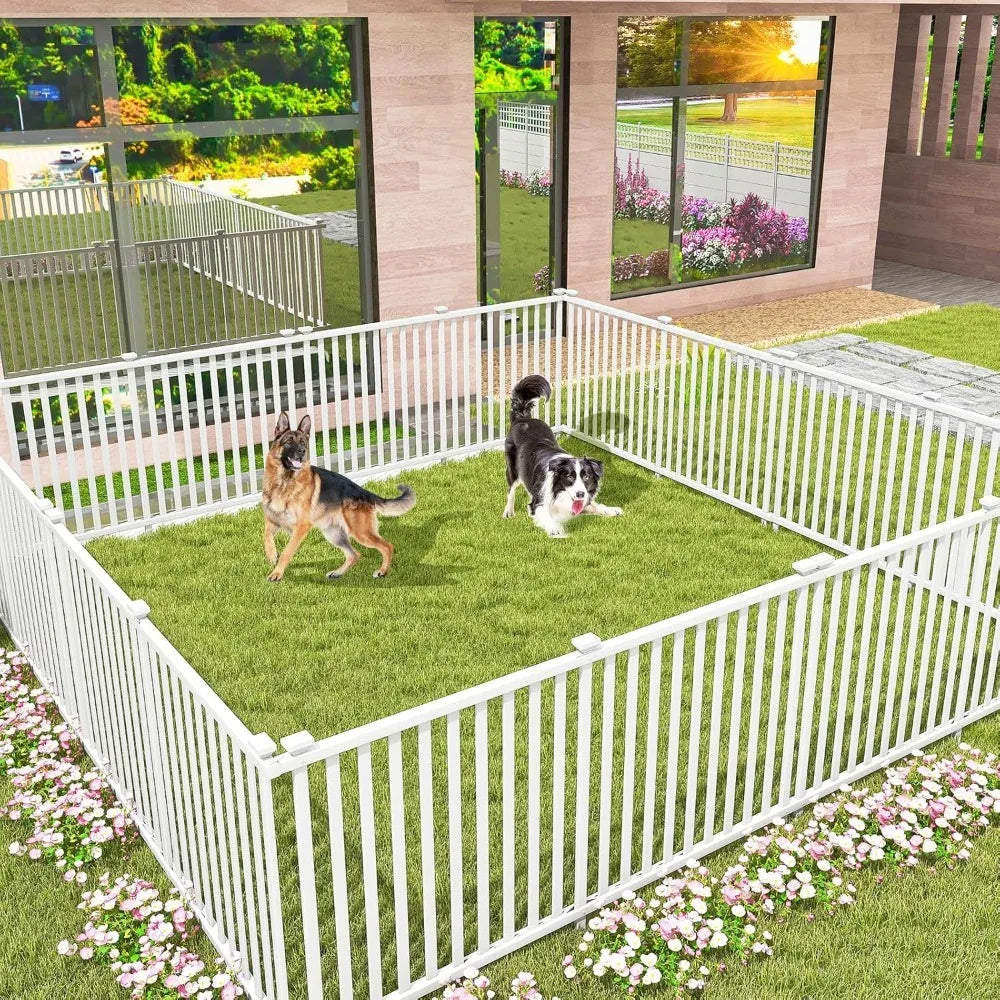 Picket Fence Four Panel Outdoor Garden Fence For Yard Privacy