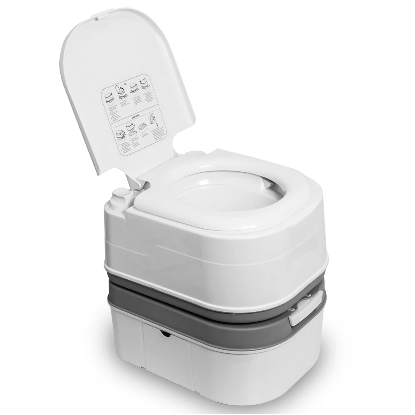 Portable Camping Toilet With Pump Leakproof For Indoor Outdoor Use