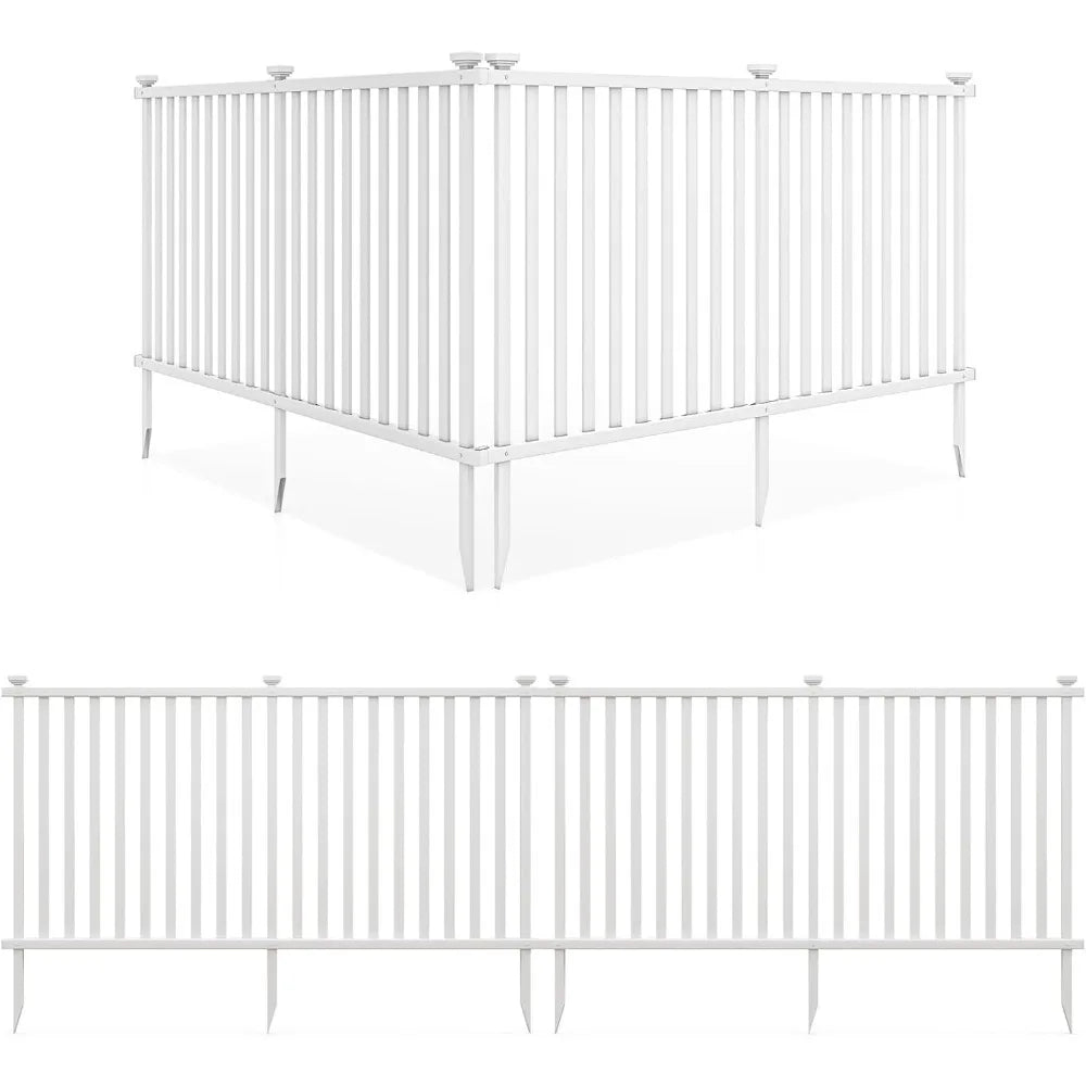 Picket Fence Four Panel Outdoor Garden Fence For Yard Privacy