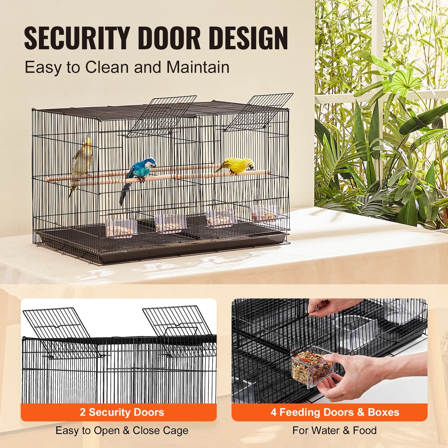 SucceBuy In Flight Bird Cage With Divider And Travel Handle