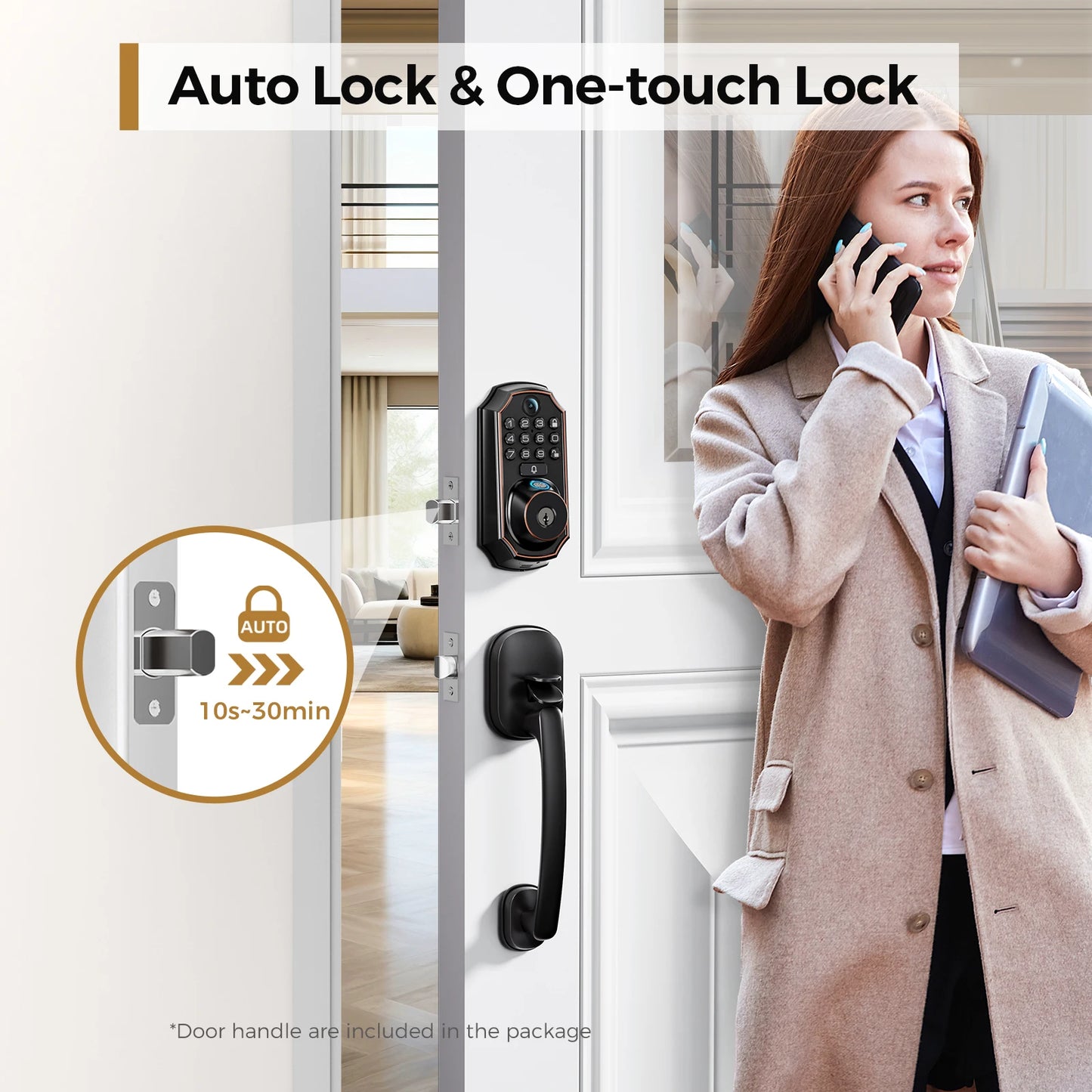 Arpha D289H Smart Lock WiFi Keyless Door Lock With Camera