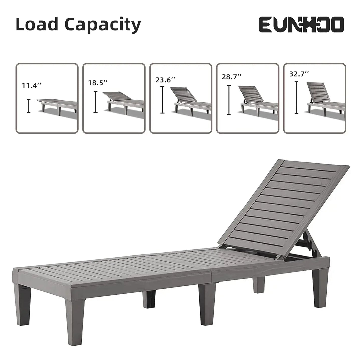 Outdoor Chaise Lounge Set Of 2 Adjustable Waterproof Pool Loungers