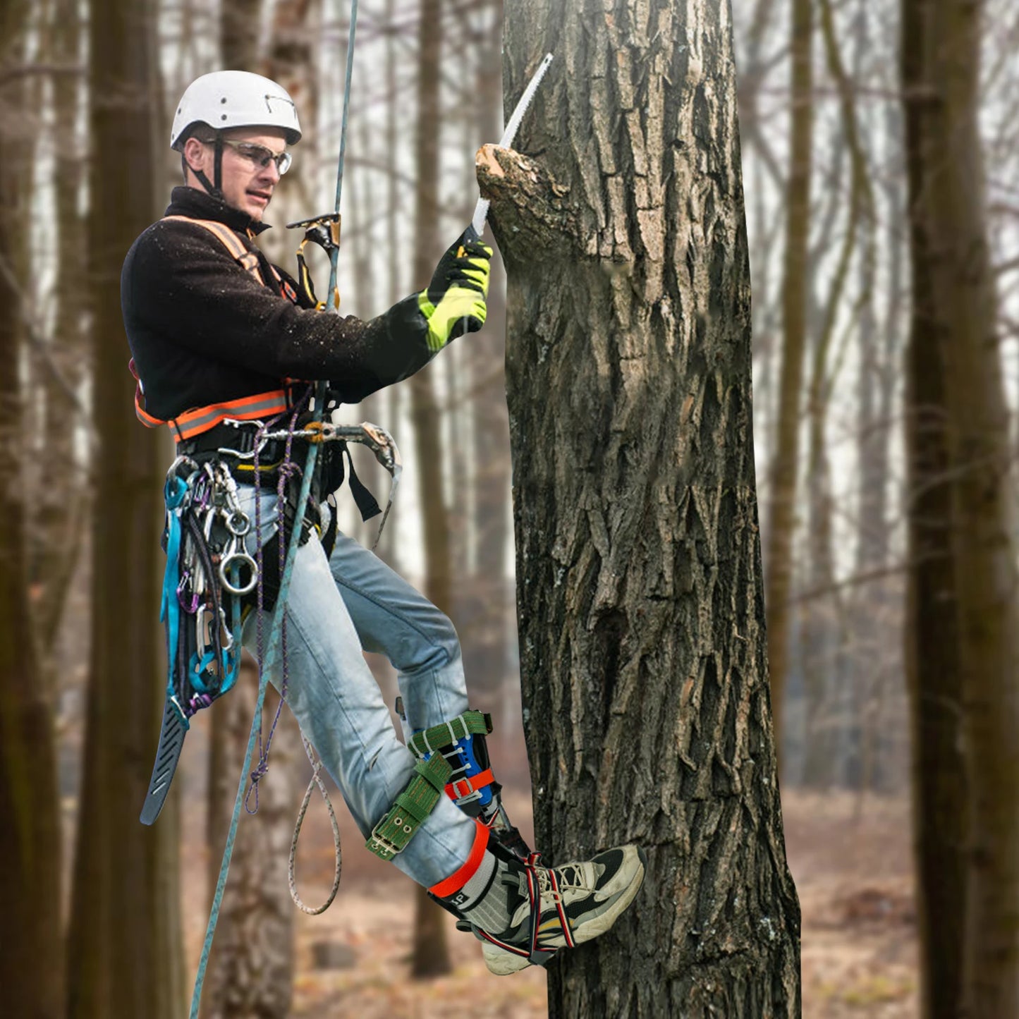 Tree Climbing Tool Kit With Safety Belt And 2m Steel Rope