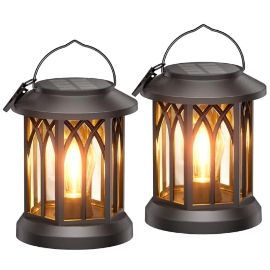 Solar Lanterns Outdoor Waterproof Hanging Lights LED Garden Patio