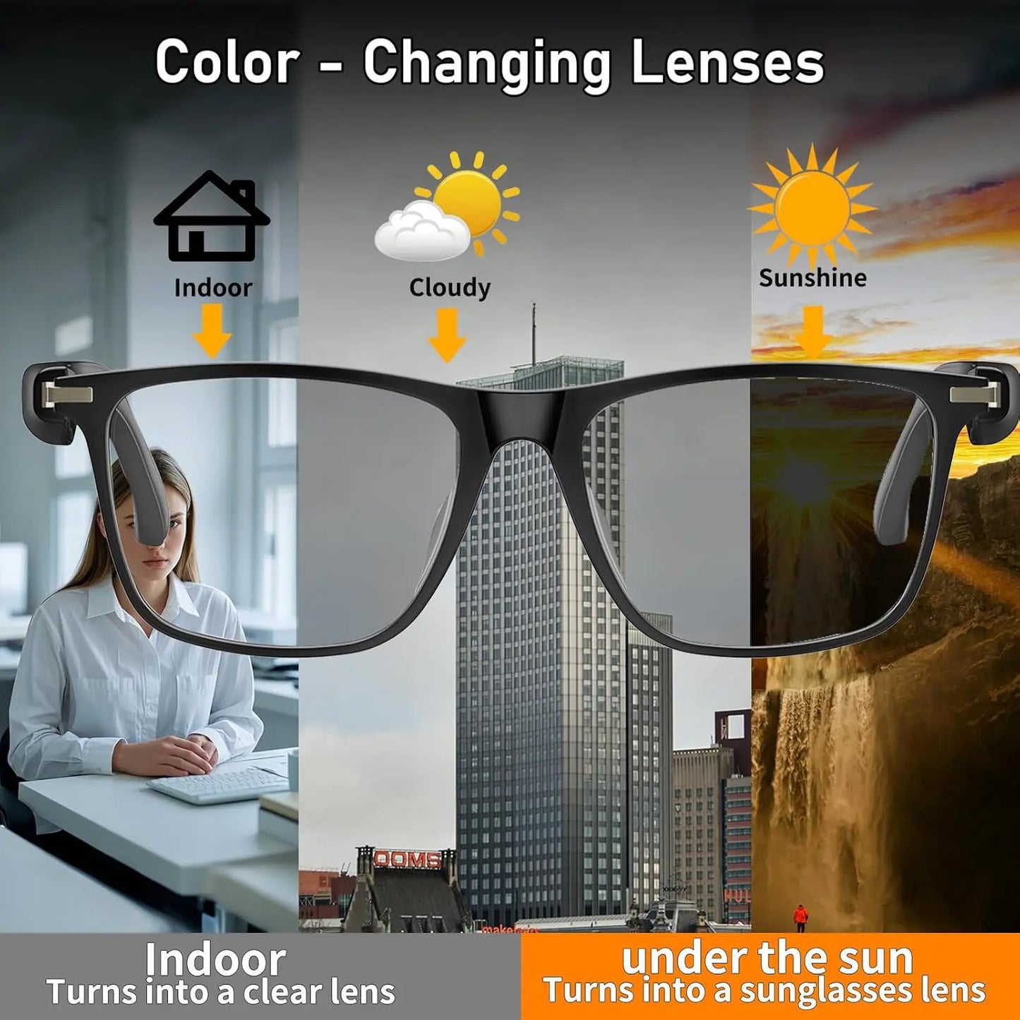 Giinova AI Translation Smart Glasses Real-Time Translation 160 Languages