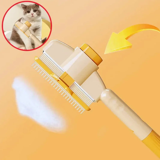 One Button Self Cleaning Dog Grooming Comb With Massage Brushing