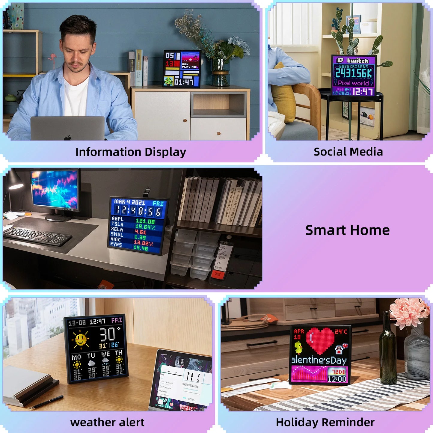 Divoom Pixoo 64 WiFi LED Pixel Art Display Panel Pro