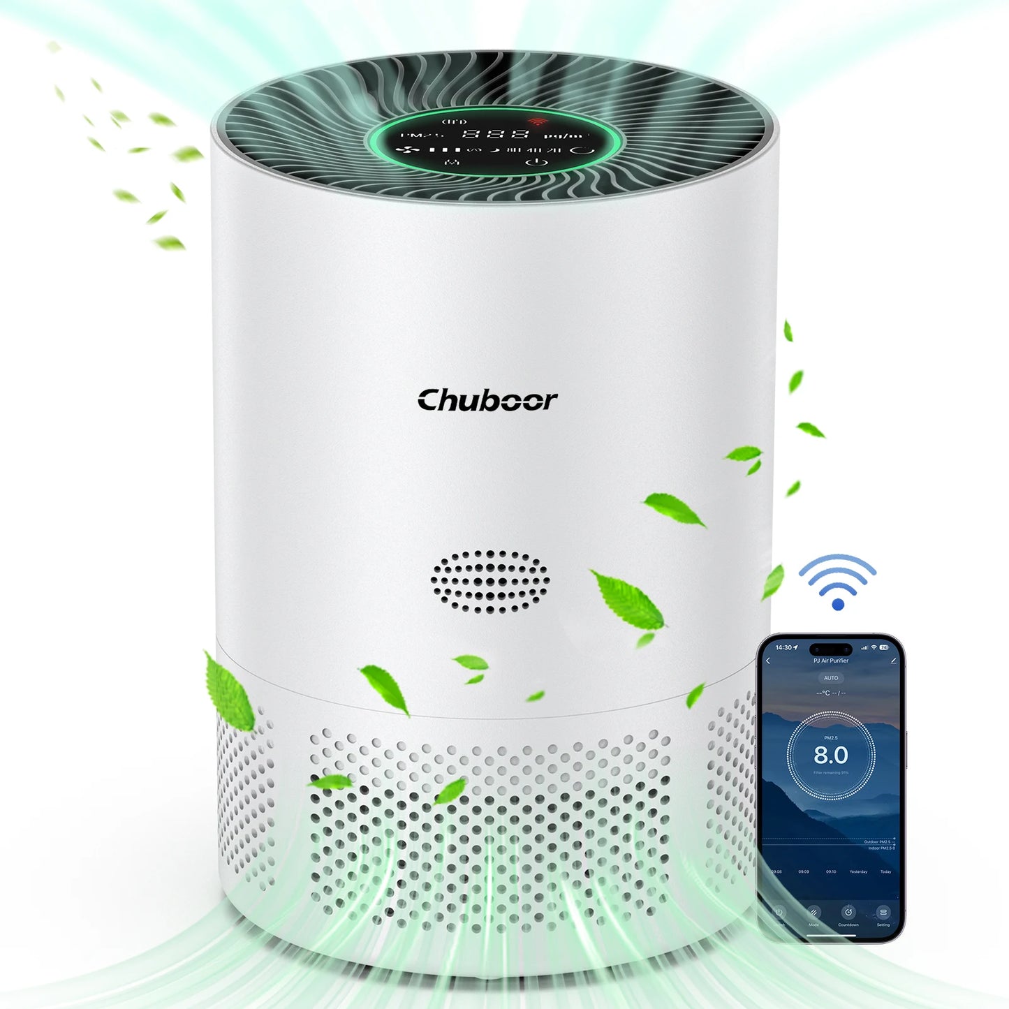 Chuboor H13 True HEPA Air Purifier for Home and Rooms