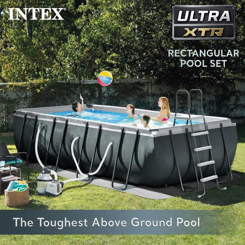 Ultra XTR Rectangular Frame Swimming Pool Set With Pump