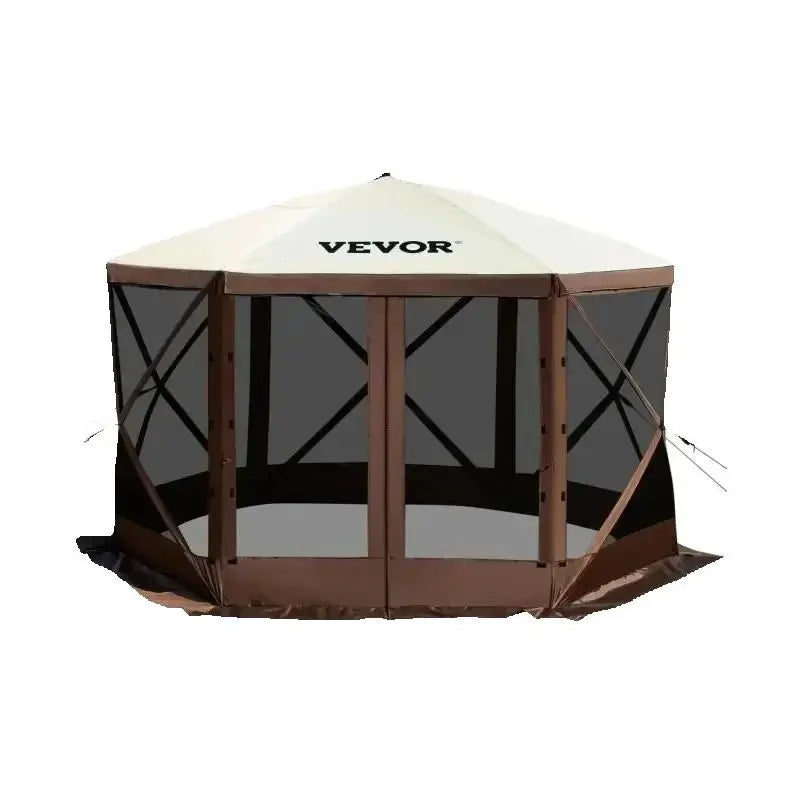 SucceBuy Pop-Up Camping Gazebo Canopy Shelter 6-Sided