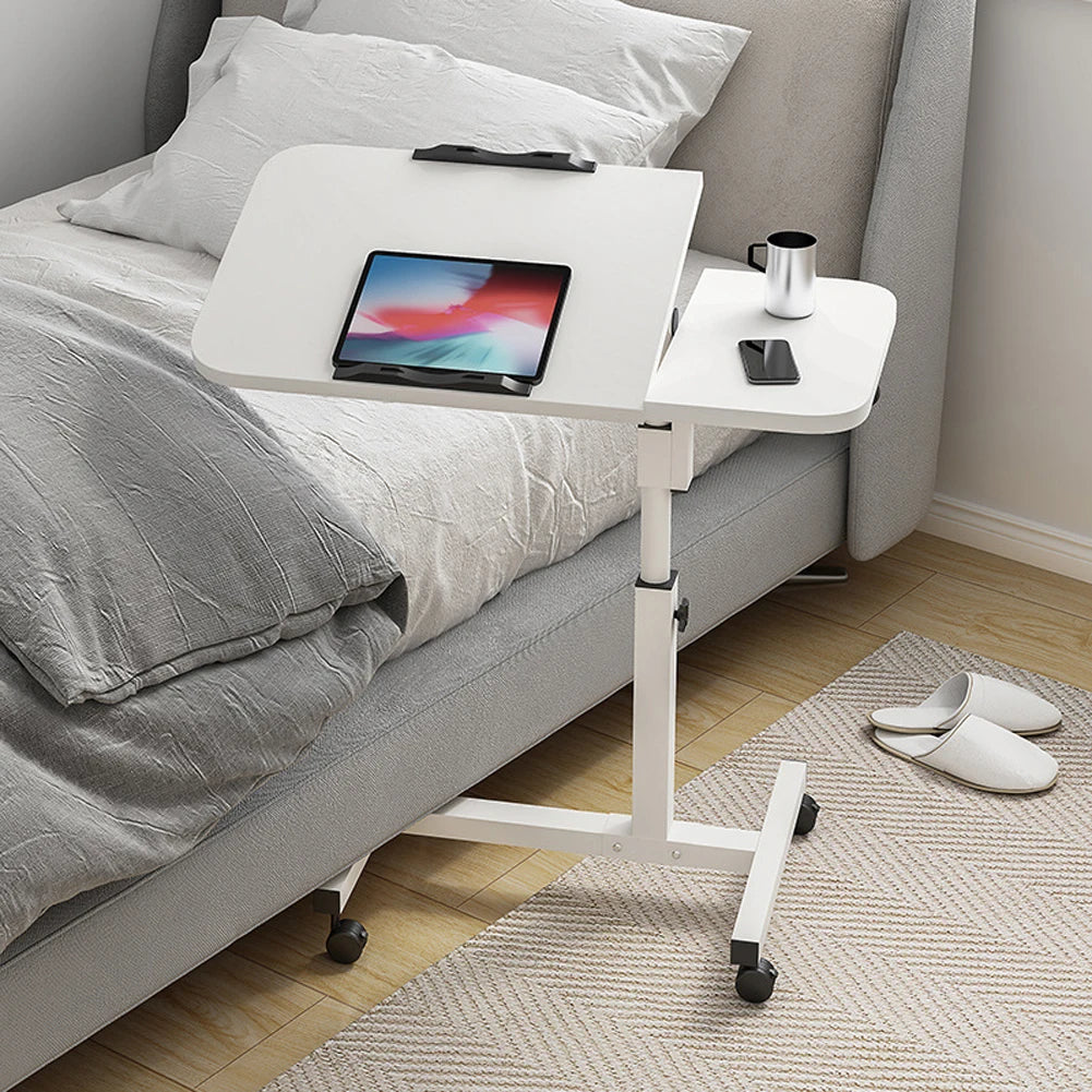 HiMISS Adjustable Overbed Table With Wheels