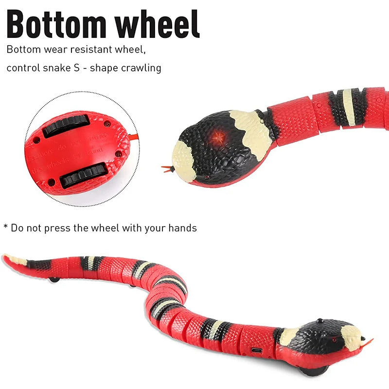 Automatic Cat Toy Interactive Snake Teaser For Cats USB Rechargeable