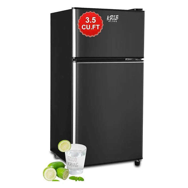 Krib Bling Mini Fridge With Freezer Energy Efficient Low Noise