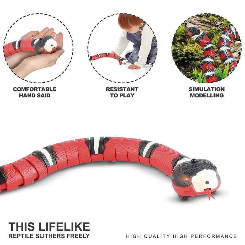 Automatic Cat Toy Interactive Snake Teaser For Cats USB Rechargeable
