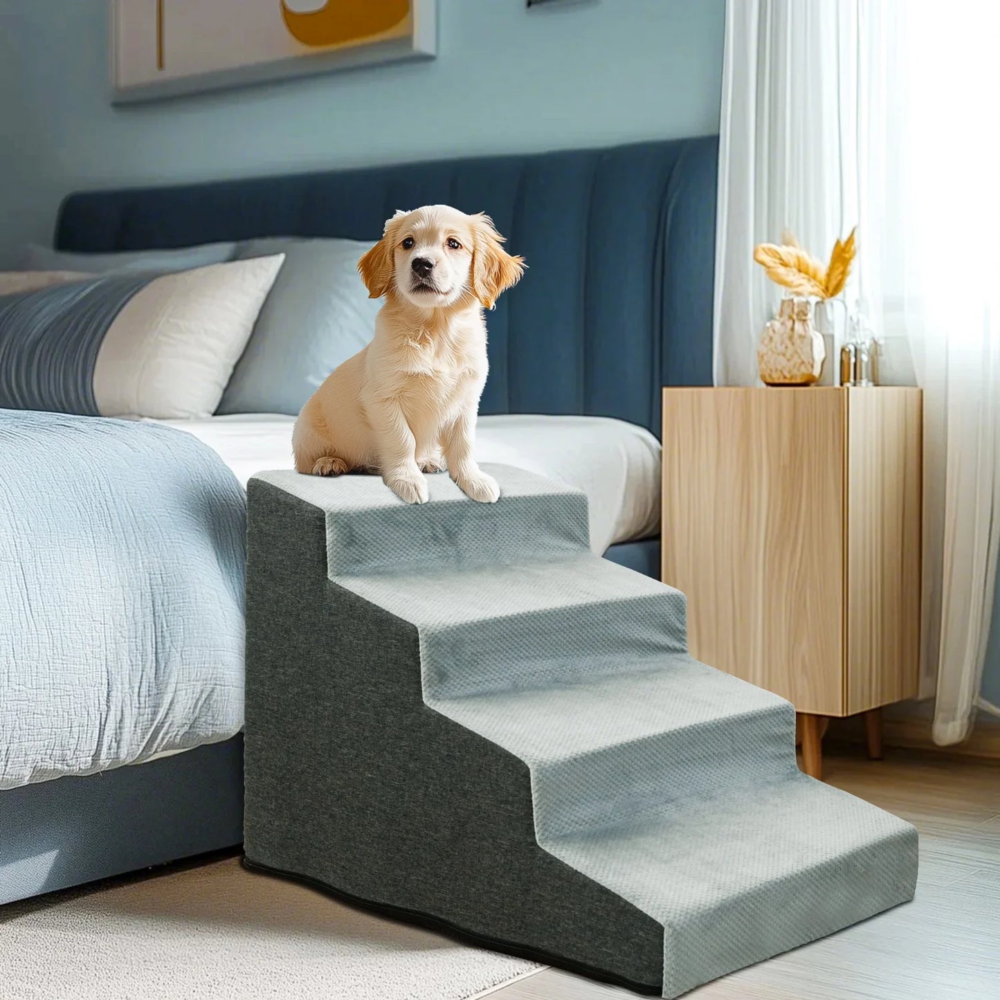Dog Steps for Small Dogs Non-Slip Ramp with Washable Cover