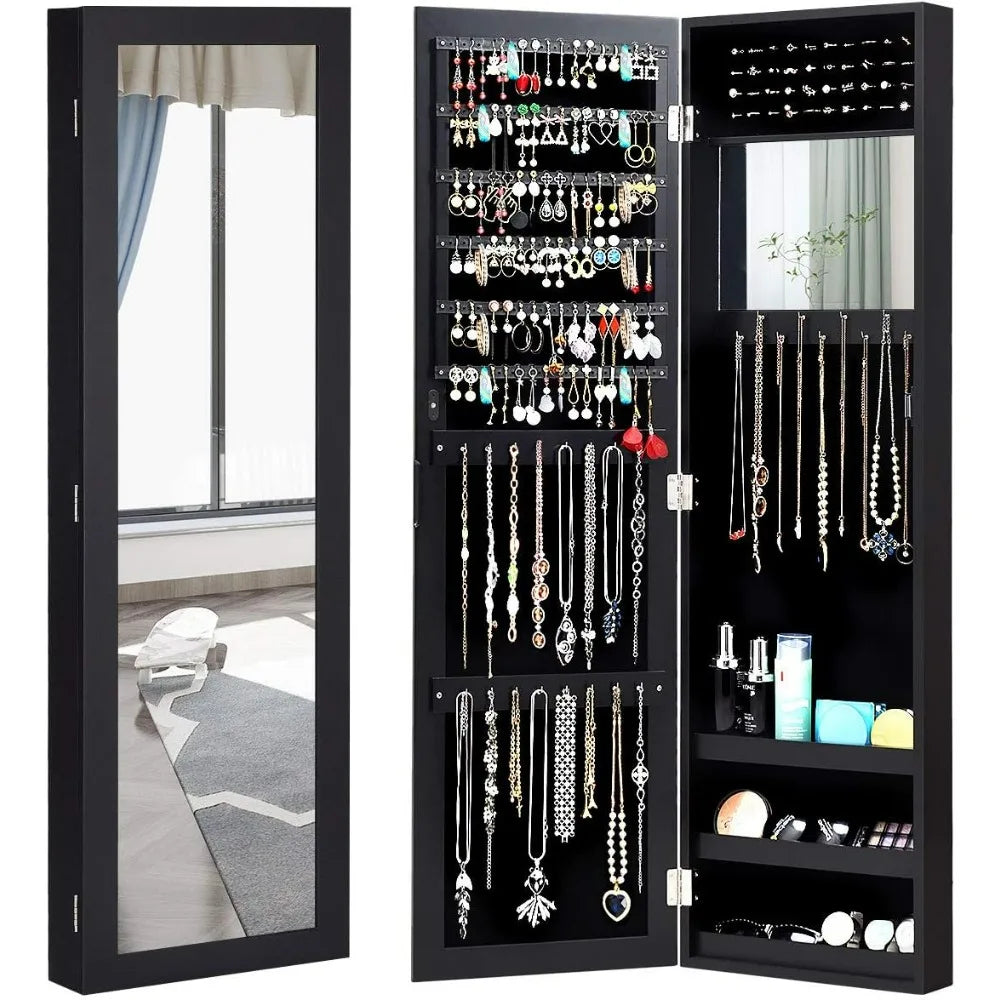 Wall Mounted Jewelry Cabinet With Full Length Mirror