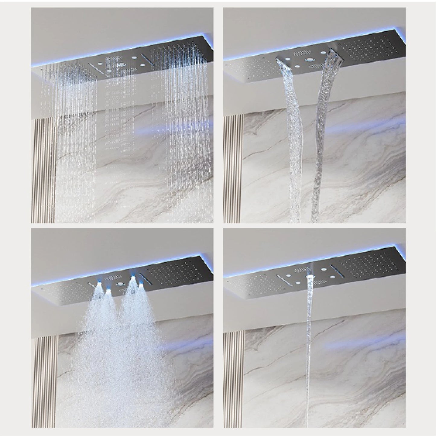 Aitana Luxury Brass Gunmetal LED Display Thermostatic Shower System