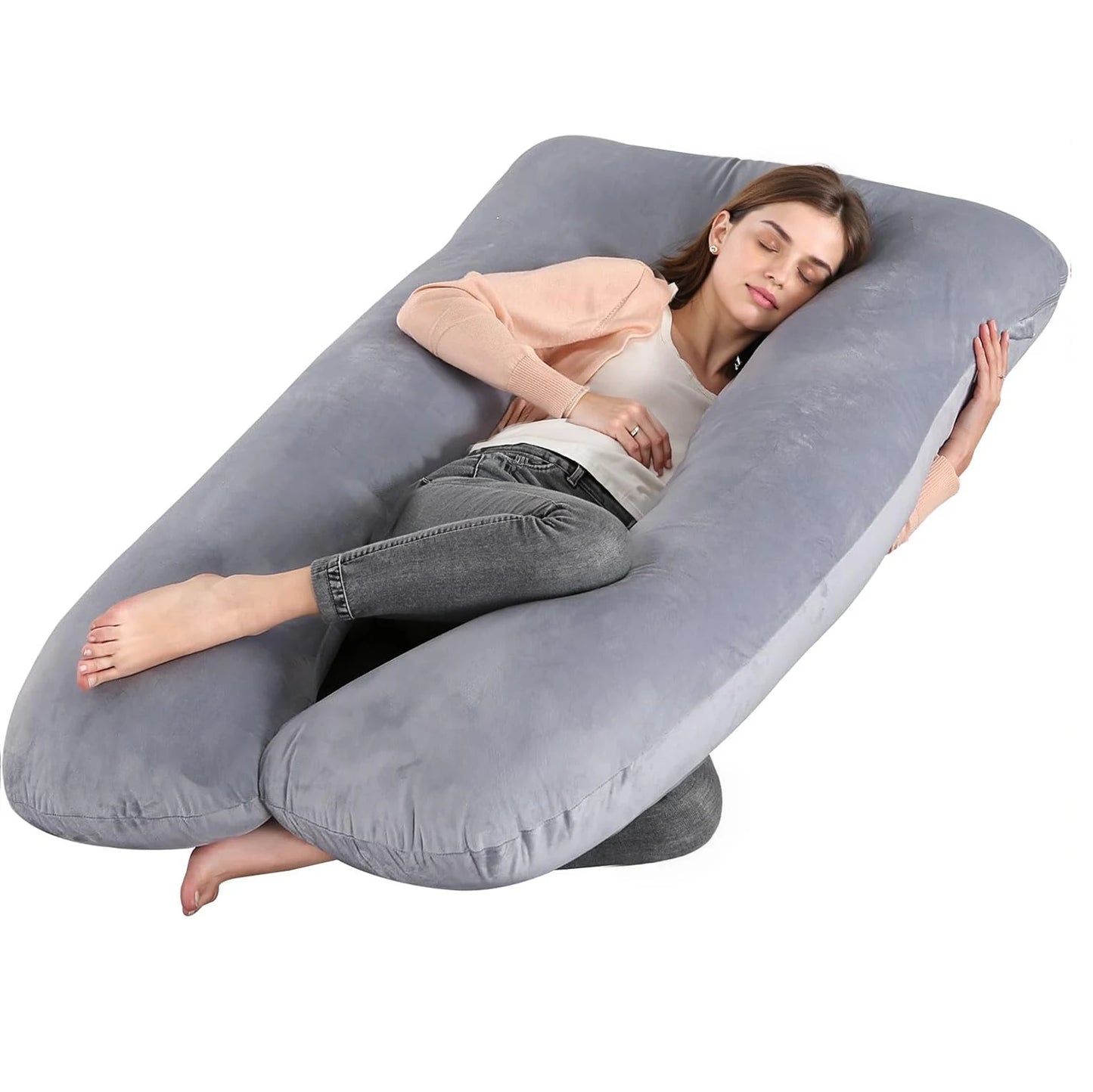 NONECN G Shaped Pregnancy Pillow for Full Body Comfort