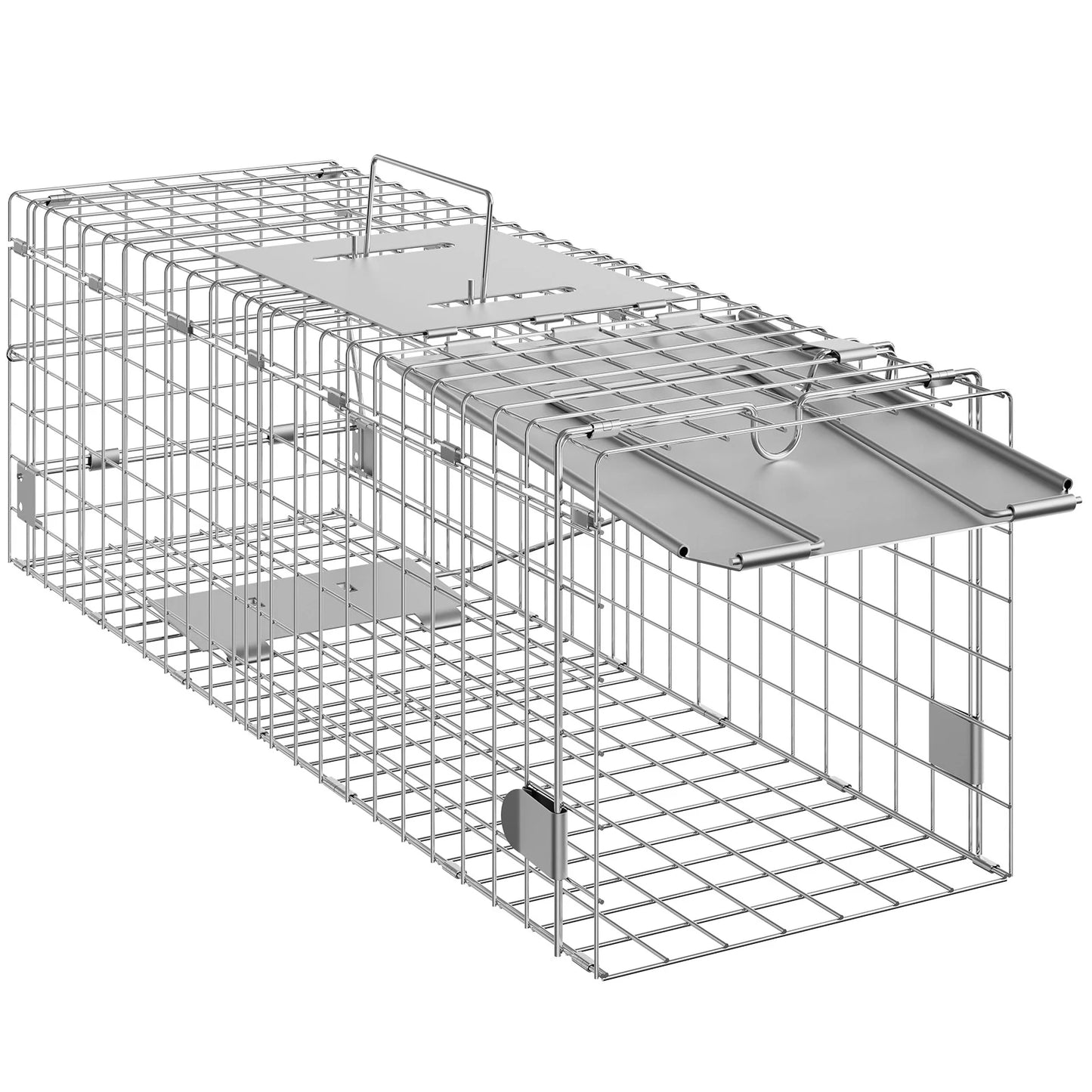 SucceBuy Folding Live Animal Cage Trap Humane Cat Rodent Control