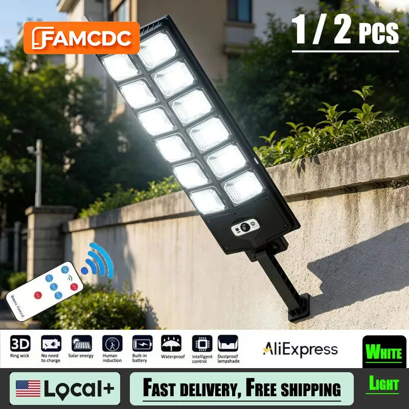 FAMCDC 504 LED Solar Motion Sensor Outdoor Wall Light Waterproof