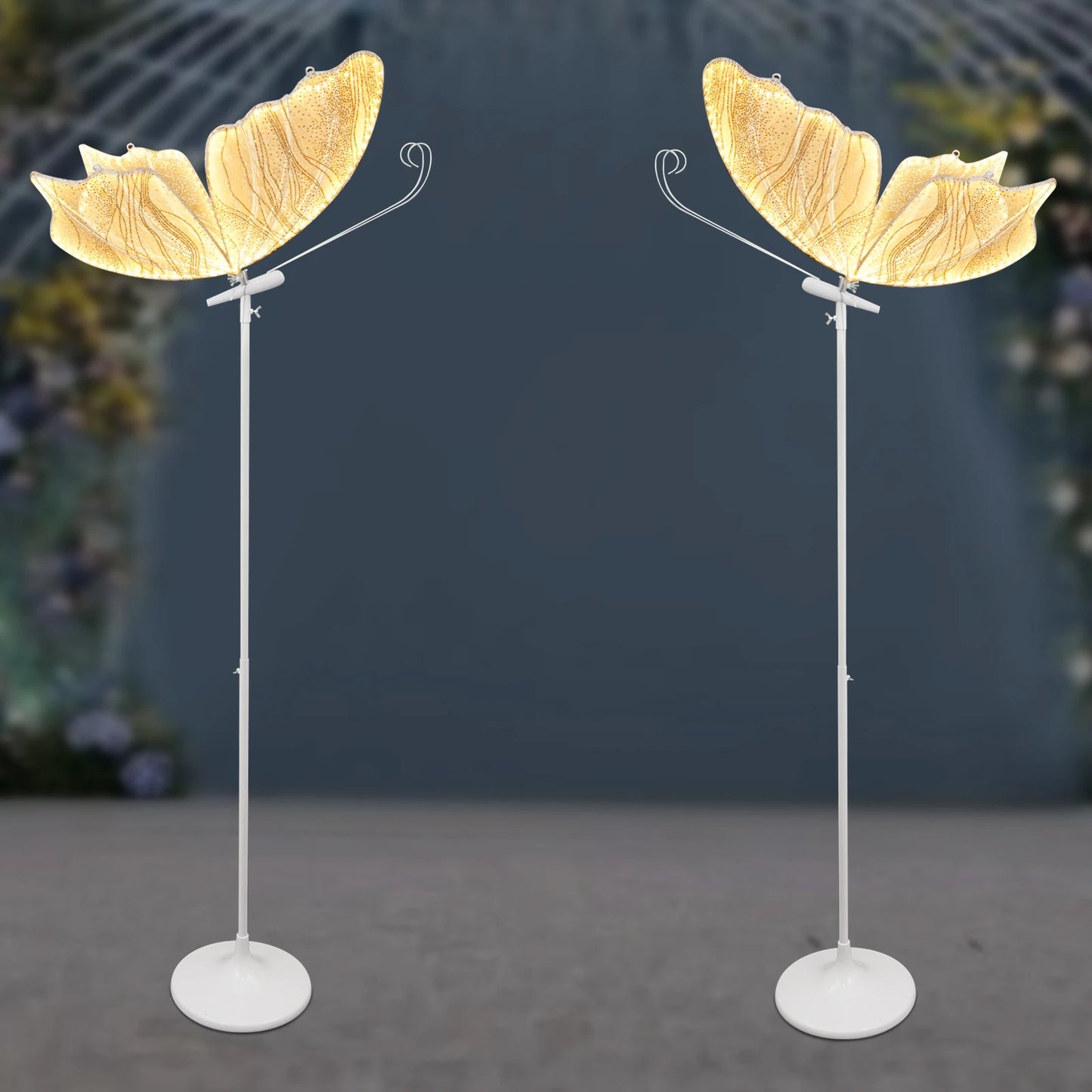 2-Pack Wedding Butterfly Floor Lamp Adjustable Height