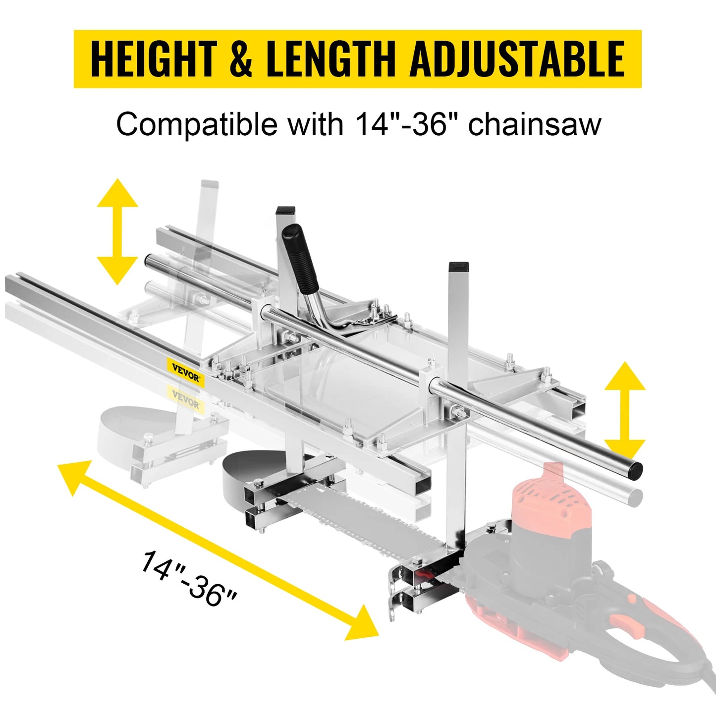Chainsaw Mill Planking Guide Bar For Wood Lumber Cutting Aluminum