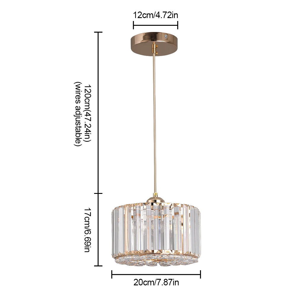VETRULUS Nordic Crystal LED Pendant Light Chandelier