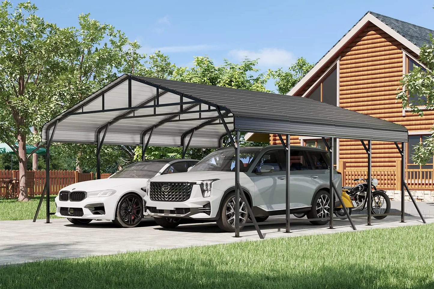 Heavy Duty Metal Carport With Galvanized Steel Frame