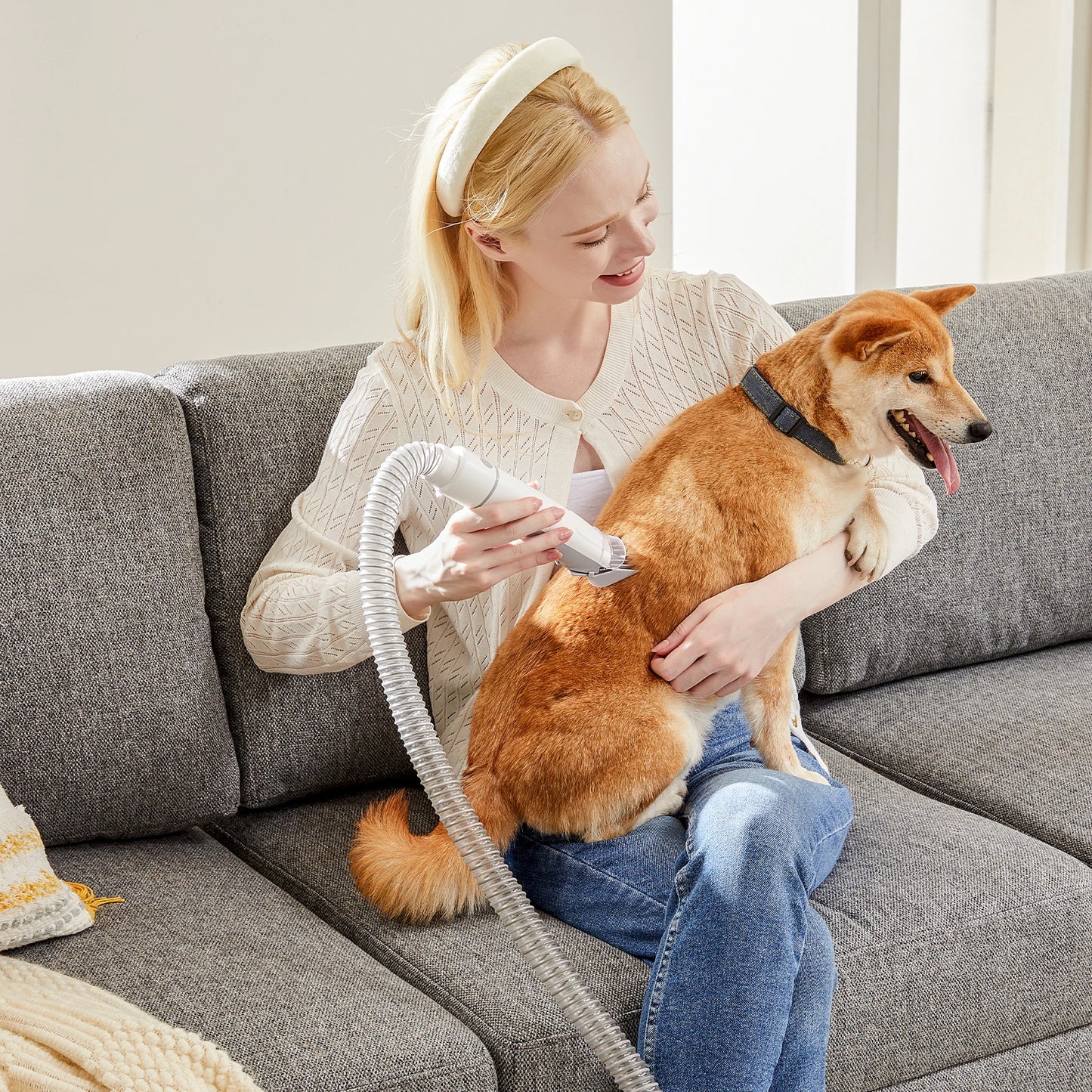 Professional Pet Grooming Vacuum Kit With Cordless Clippers
