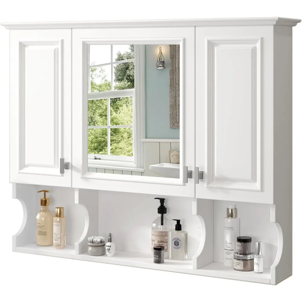 Bathroom Wall Mounted Medicine Cabinet With Adjustable Shelves