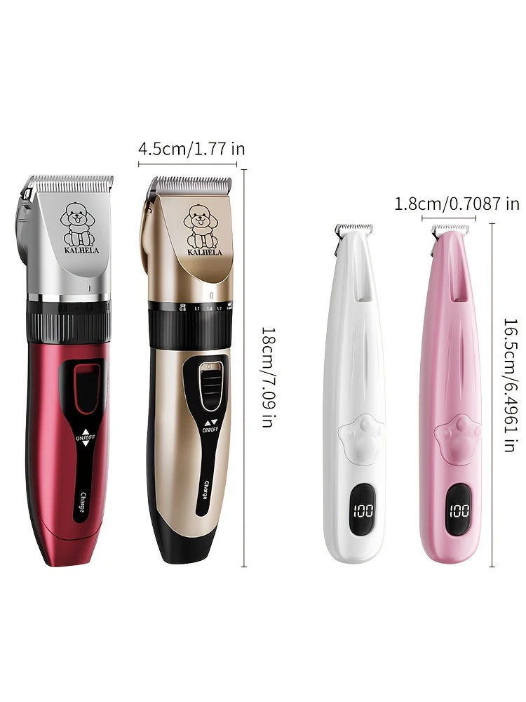 Rechargeable Low Noise Dog Grooming Clippers Kit With Accessories