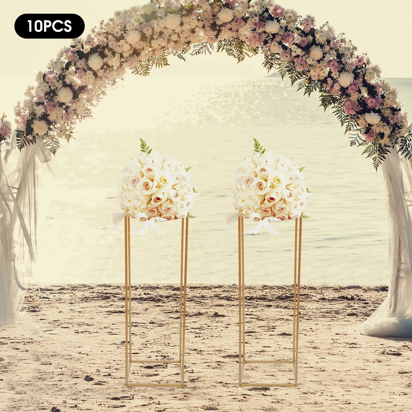 Metal Geometric Flower Vase Stand for Table Centerpieces