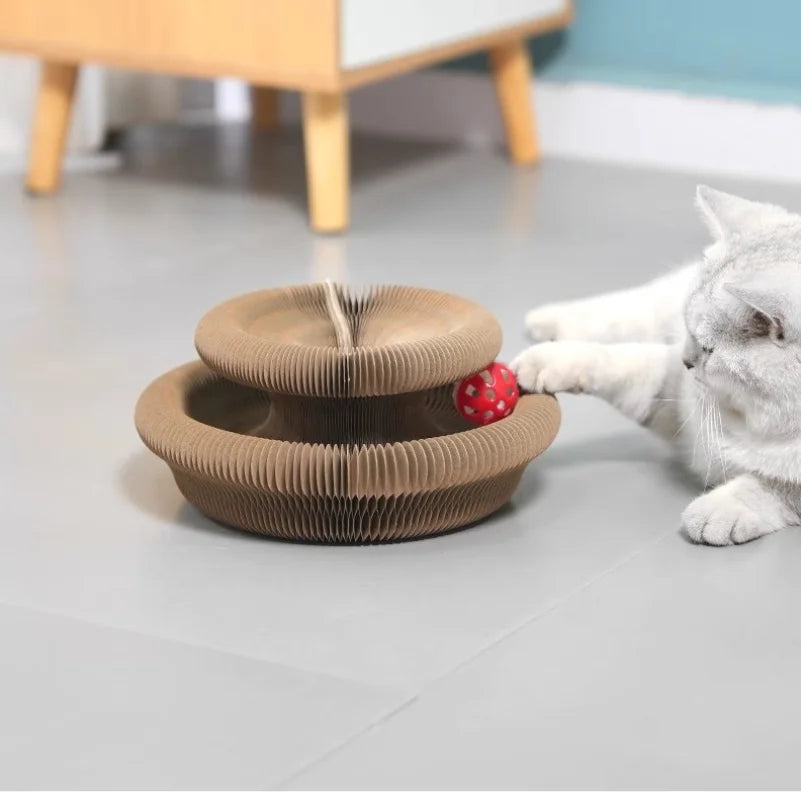 Cat Scratcher Rolling Ball Toy 2in1 Interactive Puzzle