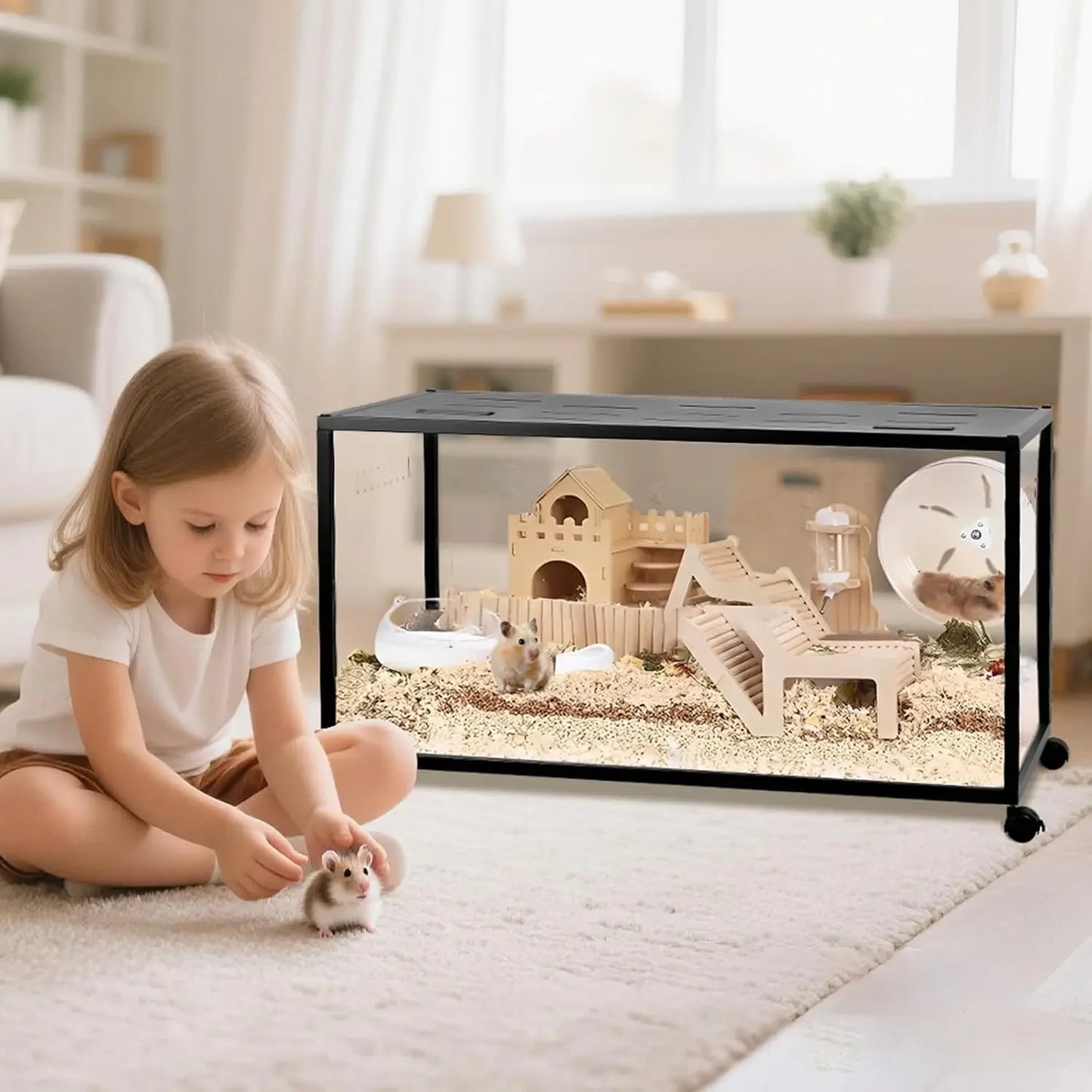 Stackable Hamster Cage With Top Access For Small Pets