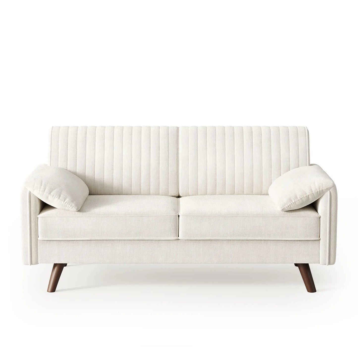 Chenille Loveseat Sofa for Living Room Compact Modern Scandinavian Style