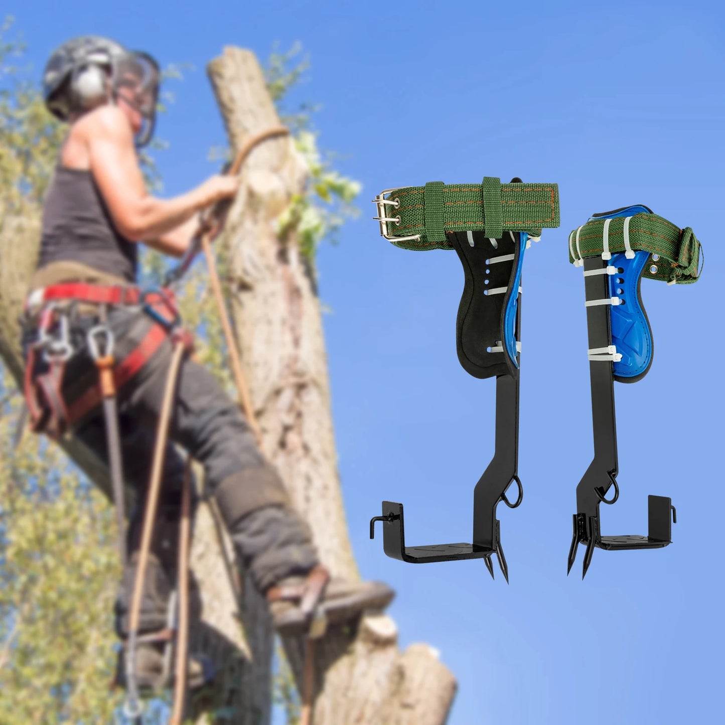 Tree Climbing Spikes Set With Belt And Rope For Arborists