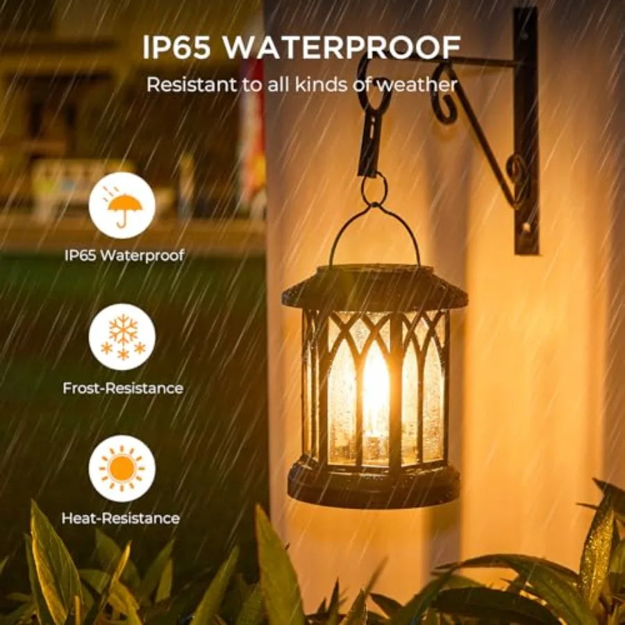 Solar Lanterns Outdoor Waterproof Hanging Lights LED Garden Patio