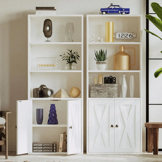 IRONCK Industrial Bookshelves With Doors 5-Shelf Floor Display