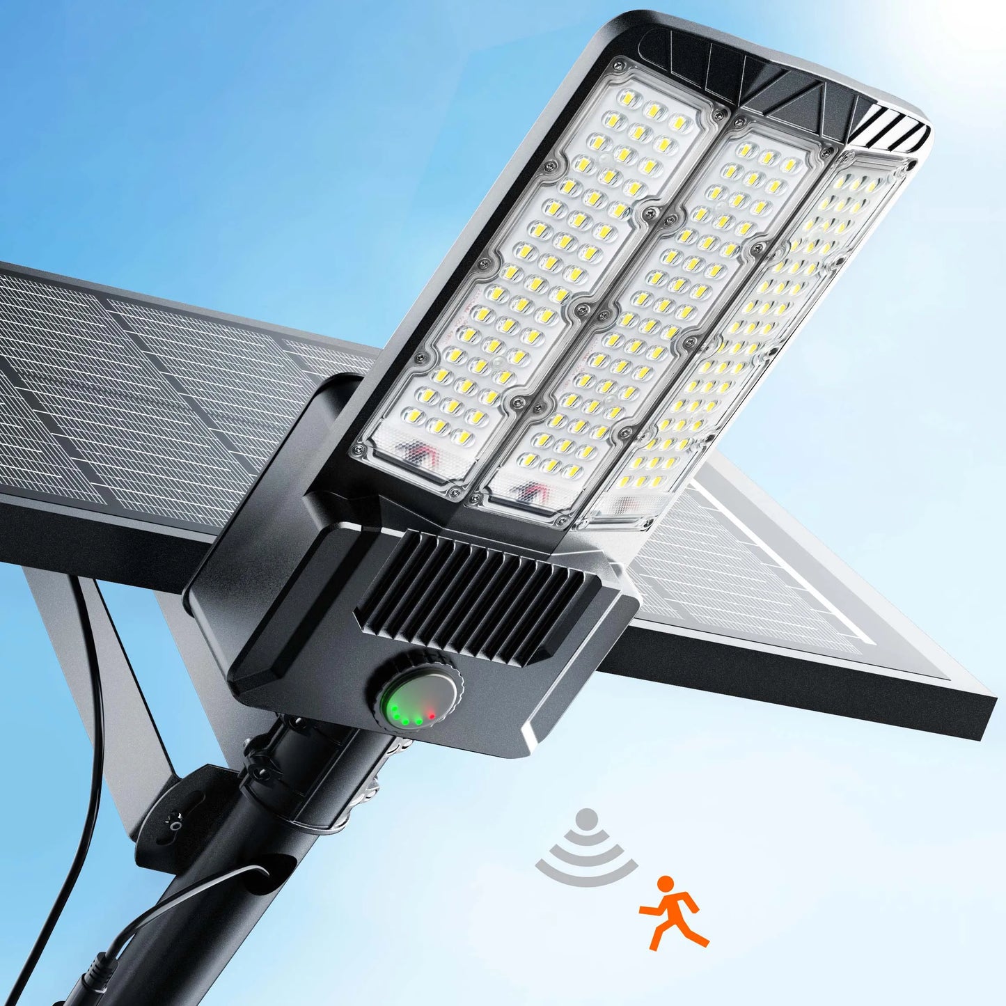 2 Pack Solar Outdoor Lights LED Parking Lot Motion Sensor