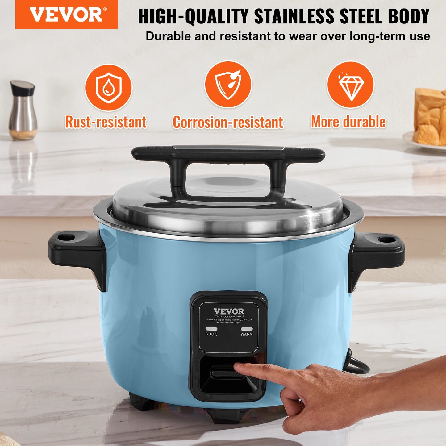 VEVOR Commercial Rice Cooker With Nonstick Aluminum Inner Pot
