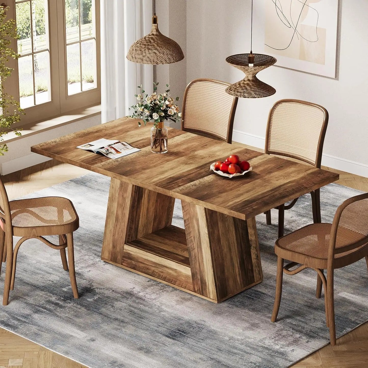 Little Tree Dining Table For 4 To 6 People Rectangular