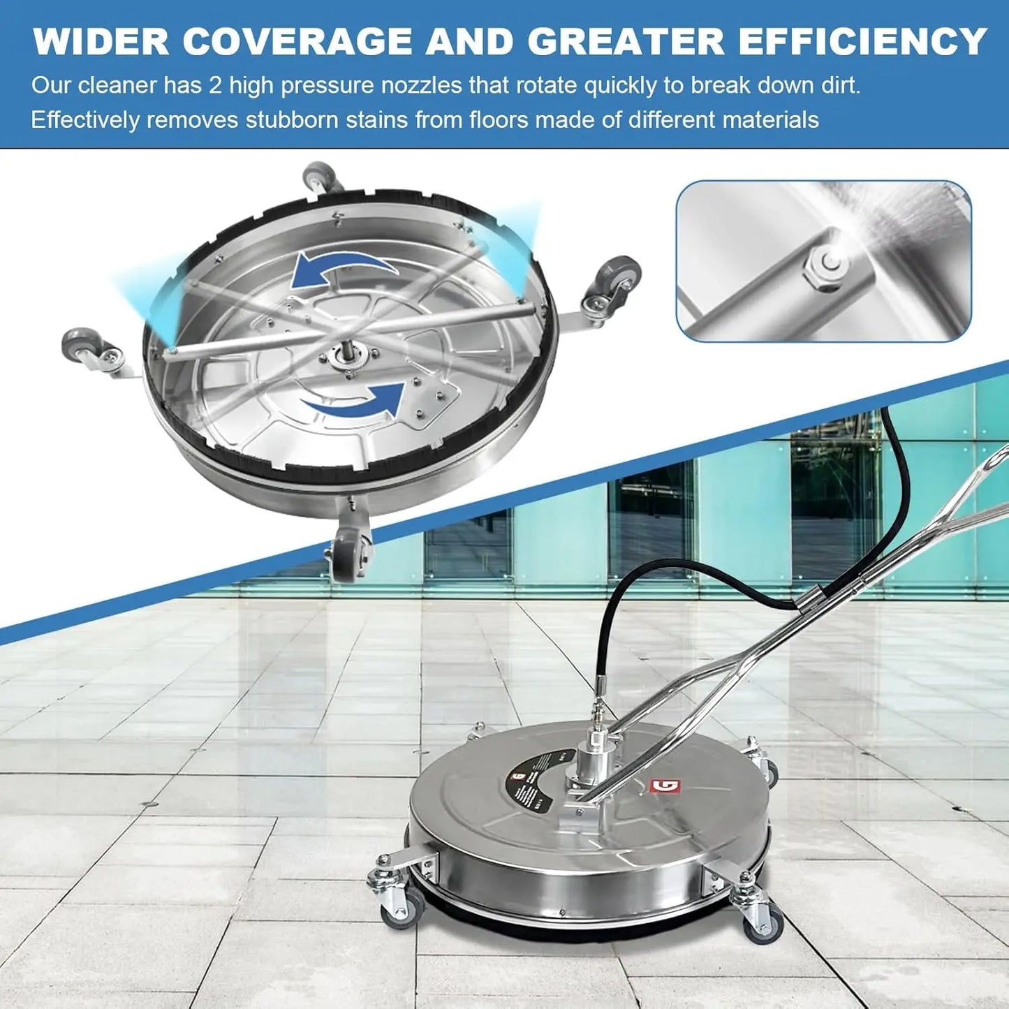 HiMISS Surface Cleaner for Pressure Washer 4600 PSI