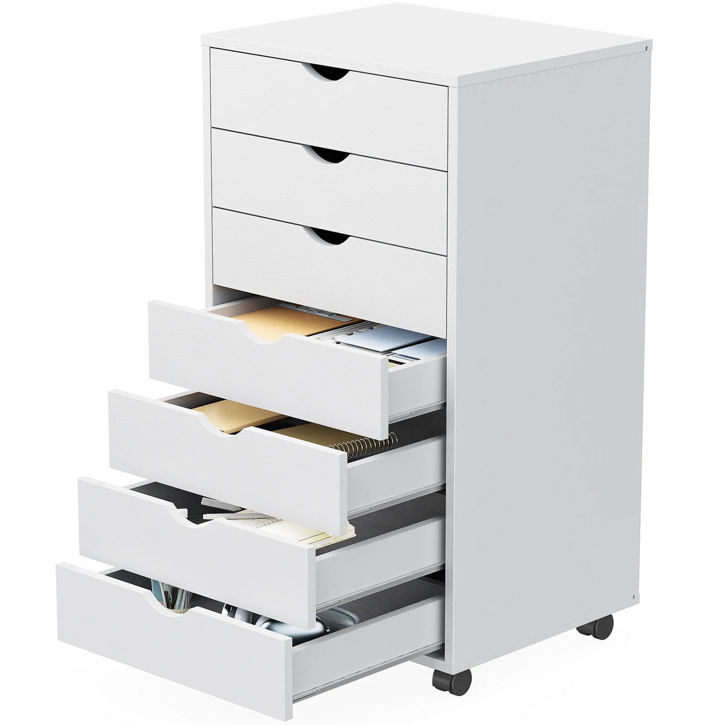 JHK Drawer Chest Dresser Storage Cabinet On Wheels