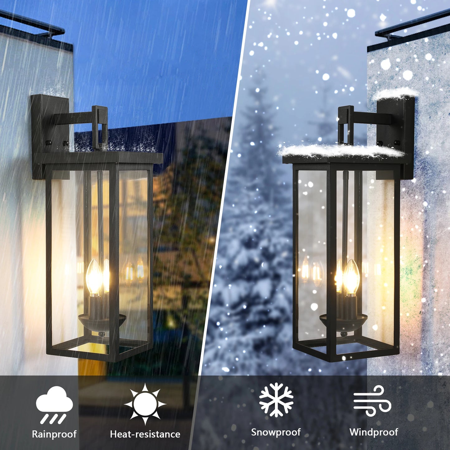 ARLGSITE Outdoor Wall Lantern With Dusk To Dawn Sensor Matte Finish